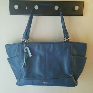 Coach blue leather purse